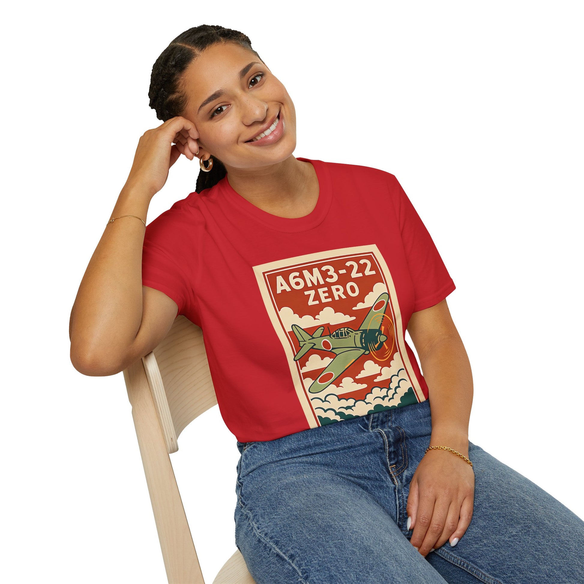 A6M Zero Premium T-Shirt – WWII Japanese Fighter Full Graphic Aviation Tee - Pilot gifts - warbird t-shirt