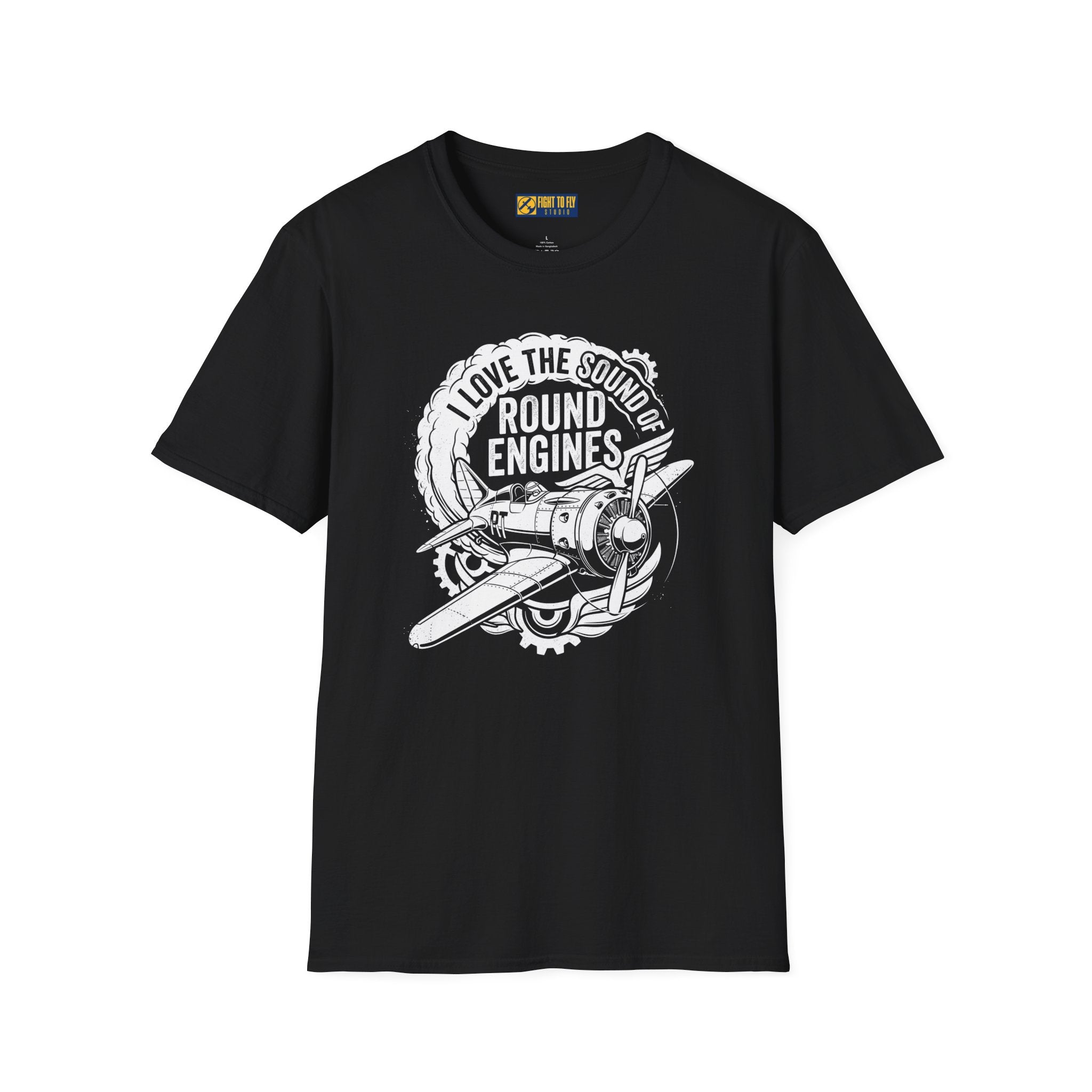 I Love the Sound of Round Engines Retro Aviation Tee