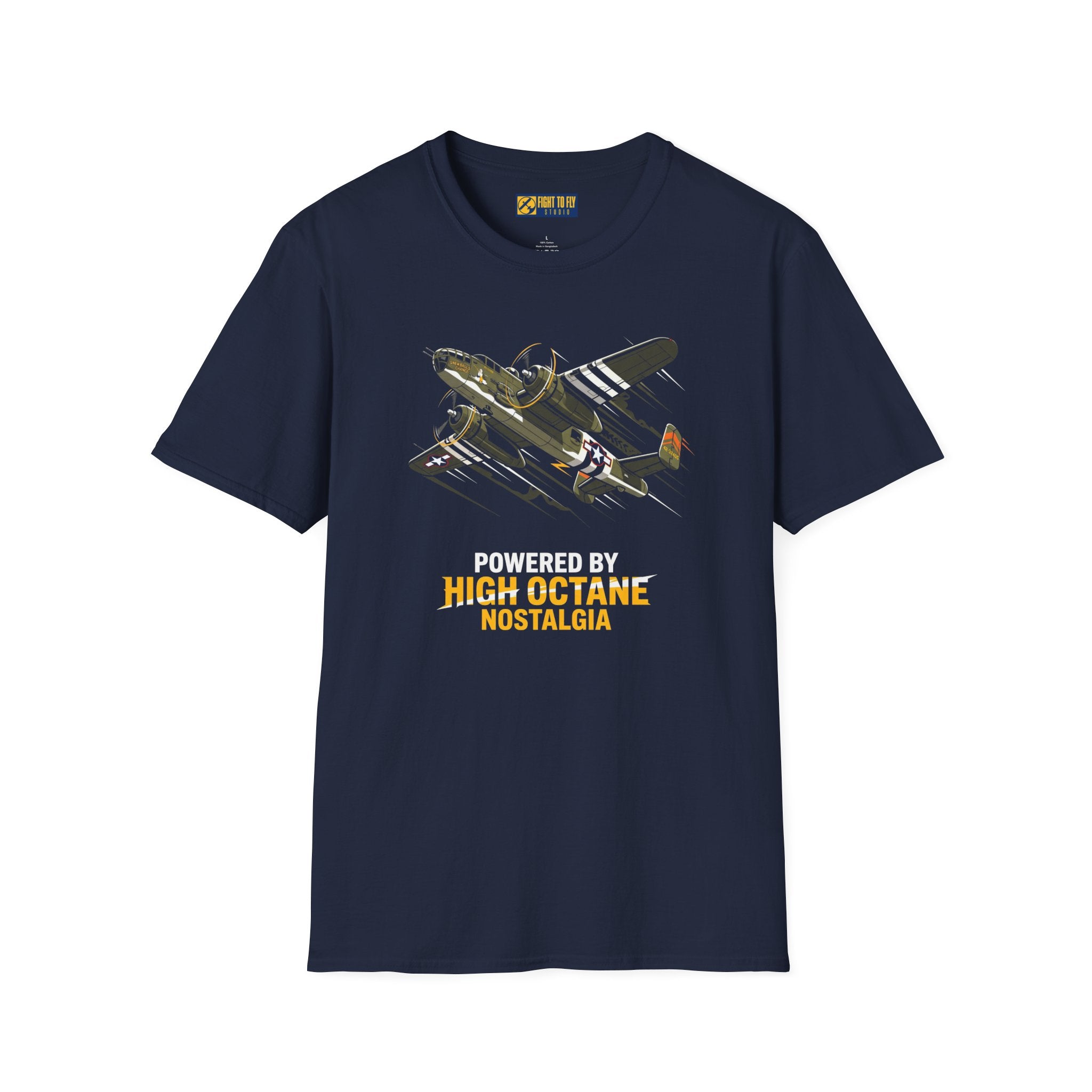 Powered by High Octane Nostalgia Warbird Tee