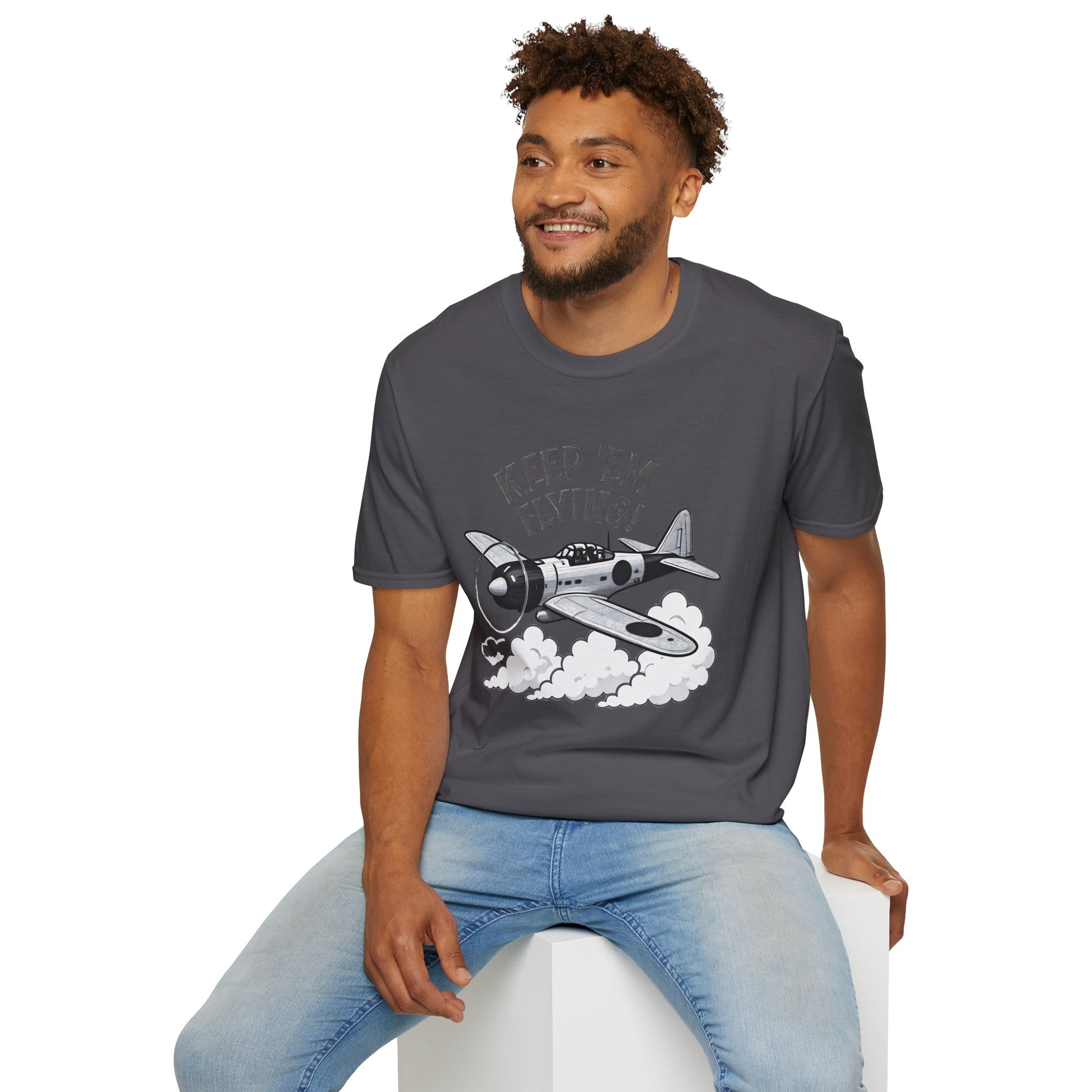 Zero Premium T-Shirt – “Keep ’Em Flying!” WWII Japanese Fighter Graphic Tee - Pilot gifts - warbird t-shirt