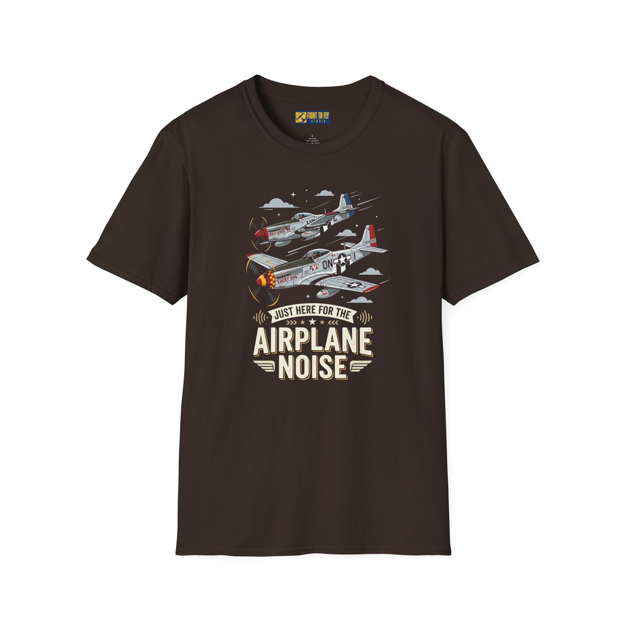 Just Here for the Airplane Noise Mustang Tee