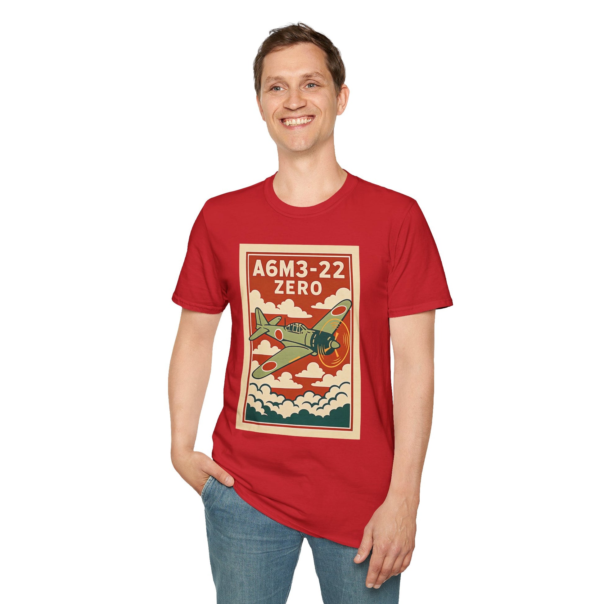 A6M Zero Premium T-Shirt – WWII Japanese Fighter Full Graphic Aviation Tee - Pilot gifts - warbird t-shirt