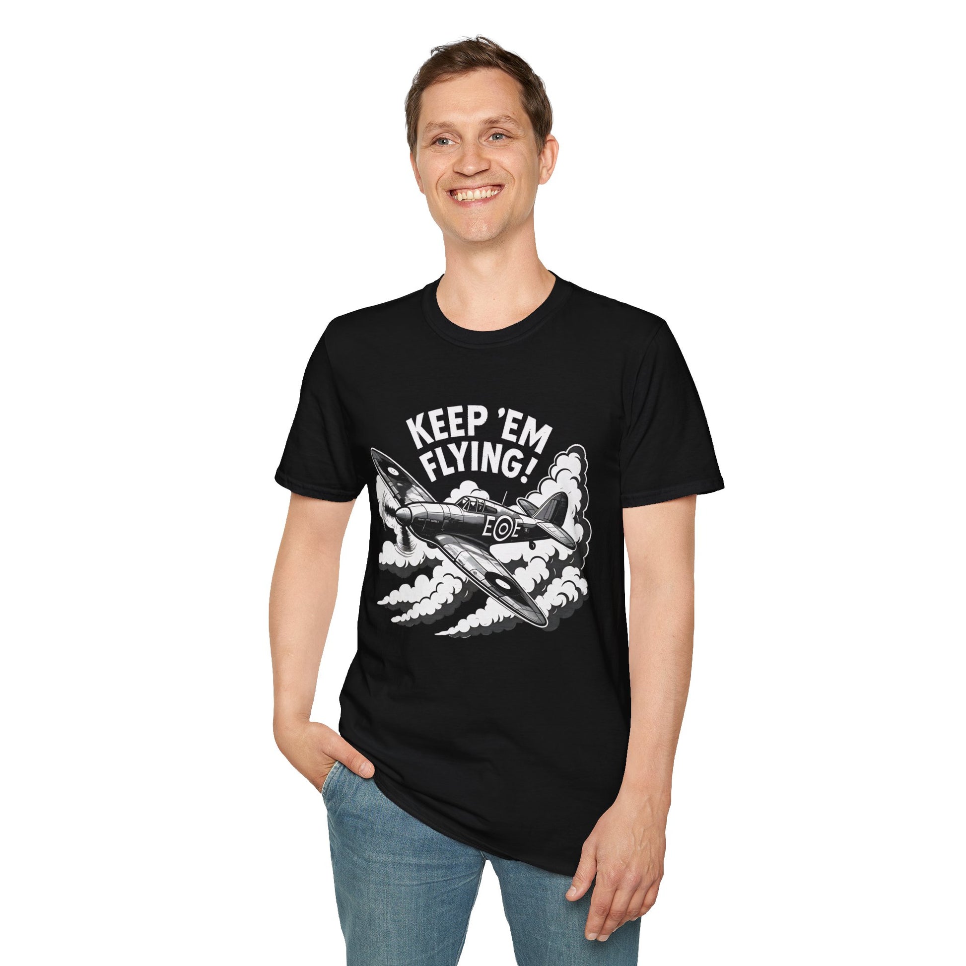 Hurricane Premium T-Shirt – “Keep ’Em Flying!” WWII British Fighter Tee - Pilot gifts - warbird t-shirt