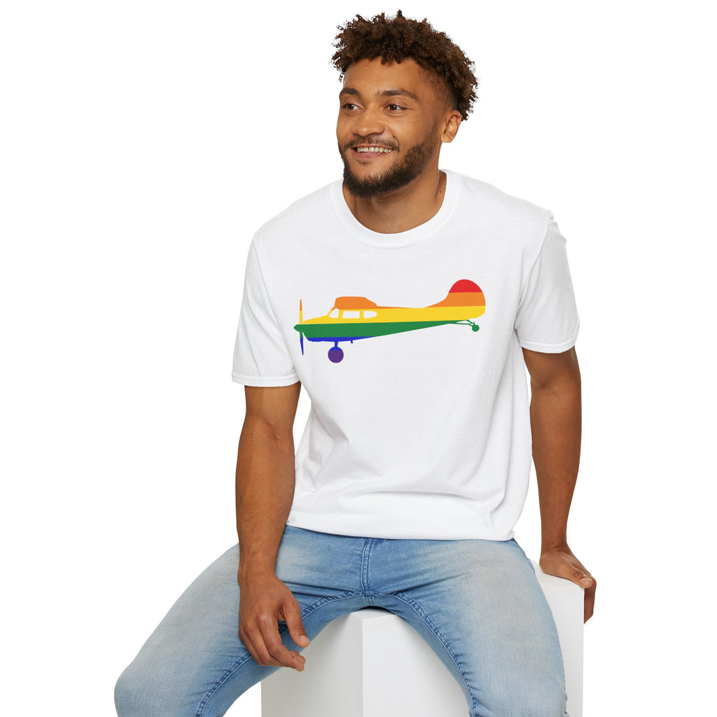 Cessna 170 Rainbow Pride Airplane Silhouette