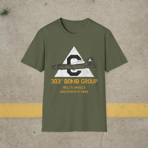 303rd Bomb Group “Hell’s Angels” WWII T-Shirt - Pilot gifts - warbird t-shirt