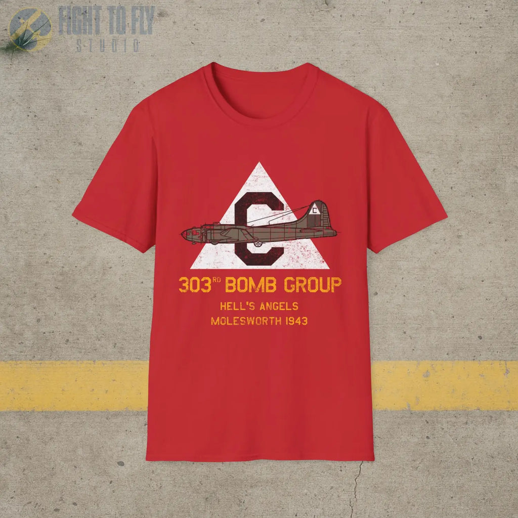 303rd Bomb Group “Hell’s Angels” WWII T-Shirt - Pilot gifts - warbird t-shirt