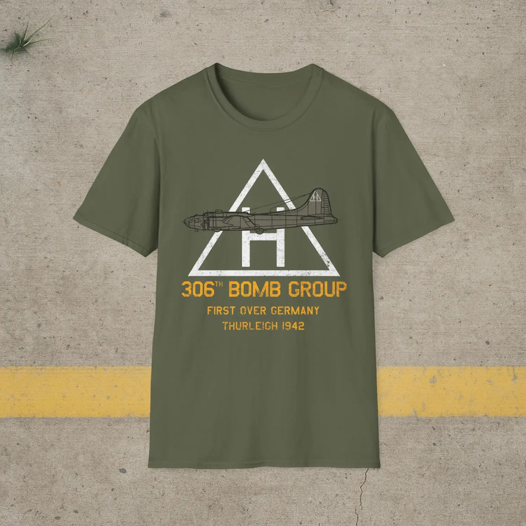 306th Bomb Group “First Over Germany” WWII T-Shirt - Pilot gifts - warbird t-shirt
