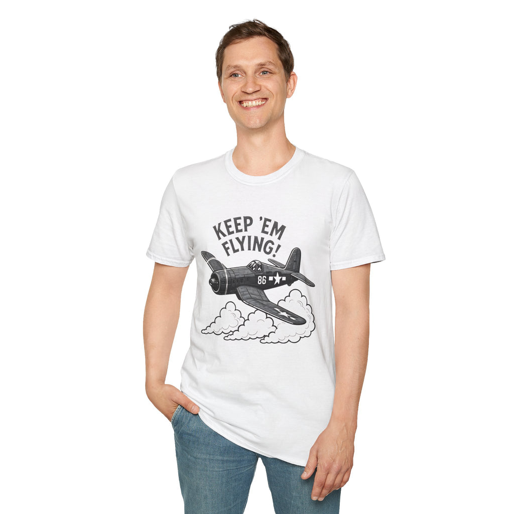 F4U Corsair Premium T-Shirt – “Keep ’Em Flying!” Bent-Wing WWII Fighter Tee - Pilot gifts - warbird t-shirt
