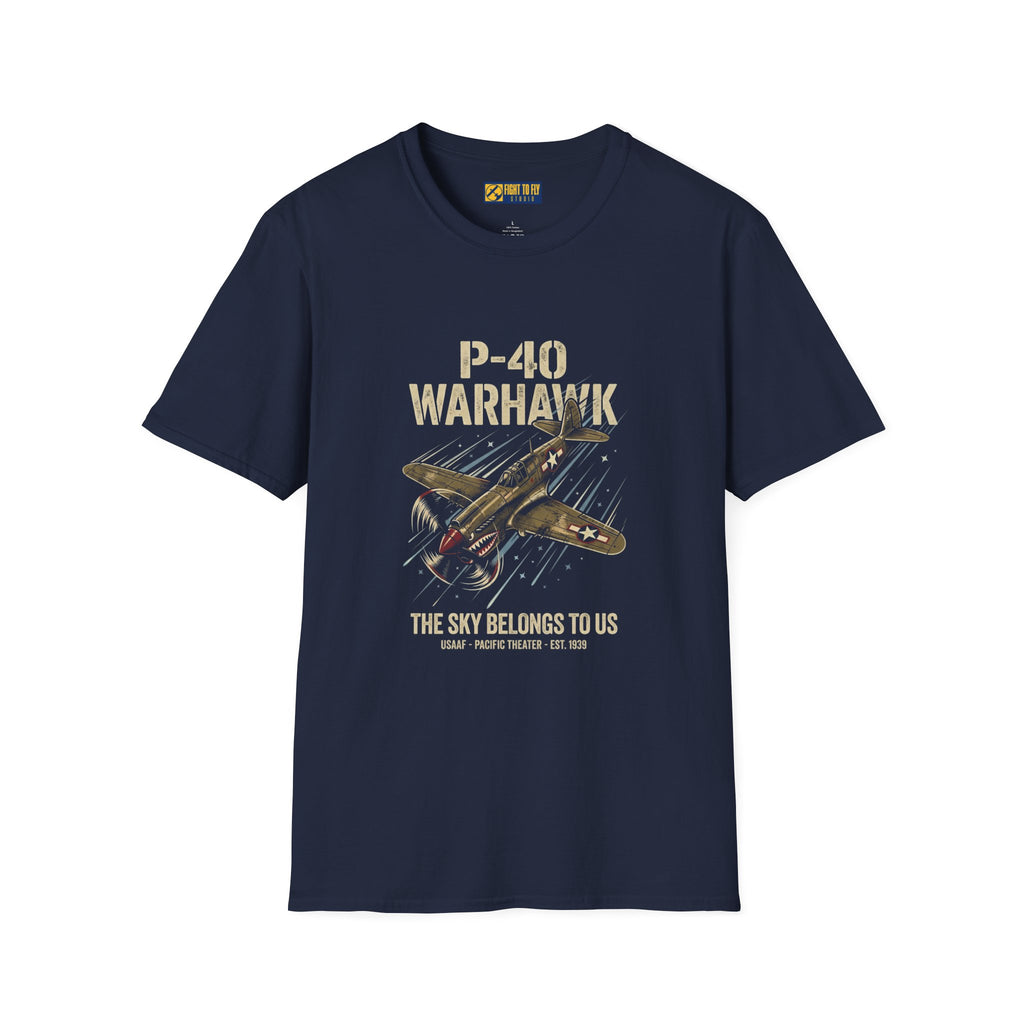 P-40 Warhawk Sky Belongs to Us T-Shirt
