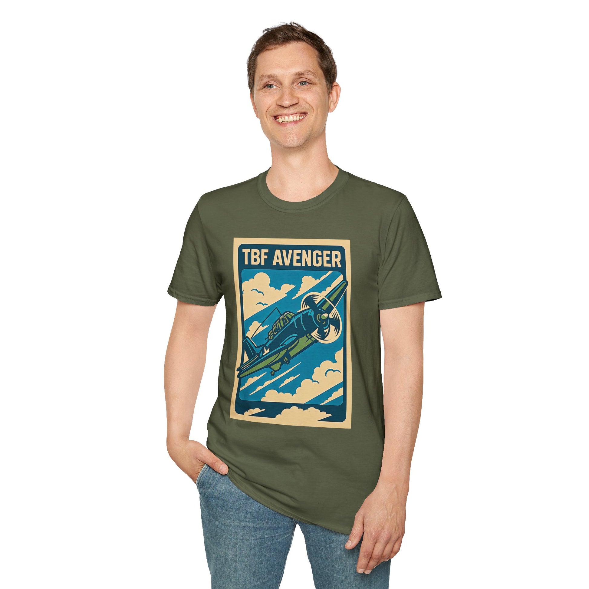 Avenger Premium T-Shirt – WWII Torpedo Bomber Full Graphic Aviation Tee - Pilot gifts - warbird t-shirt