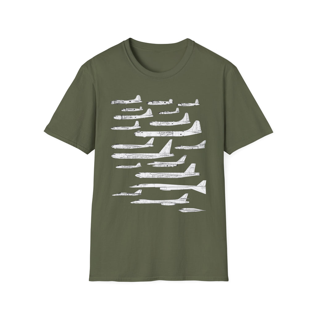 Lineage of USAF Bombers Evolution Tee