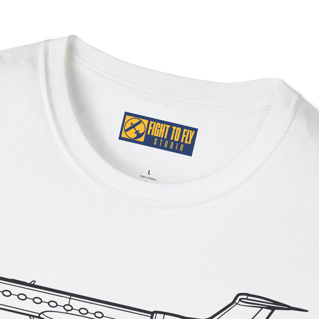 G550 T-Shirt – Gulfstream G550 Long-Range Business Jet Aviation Tee