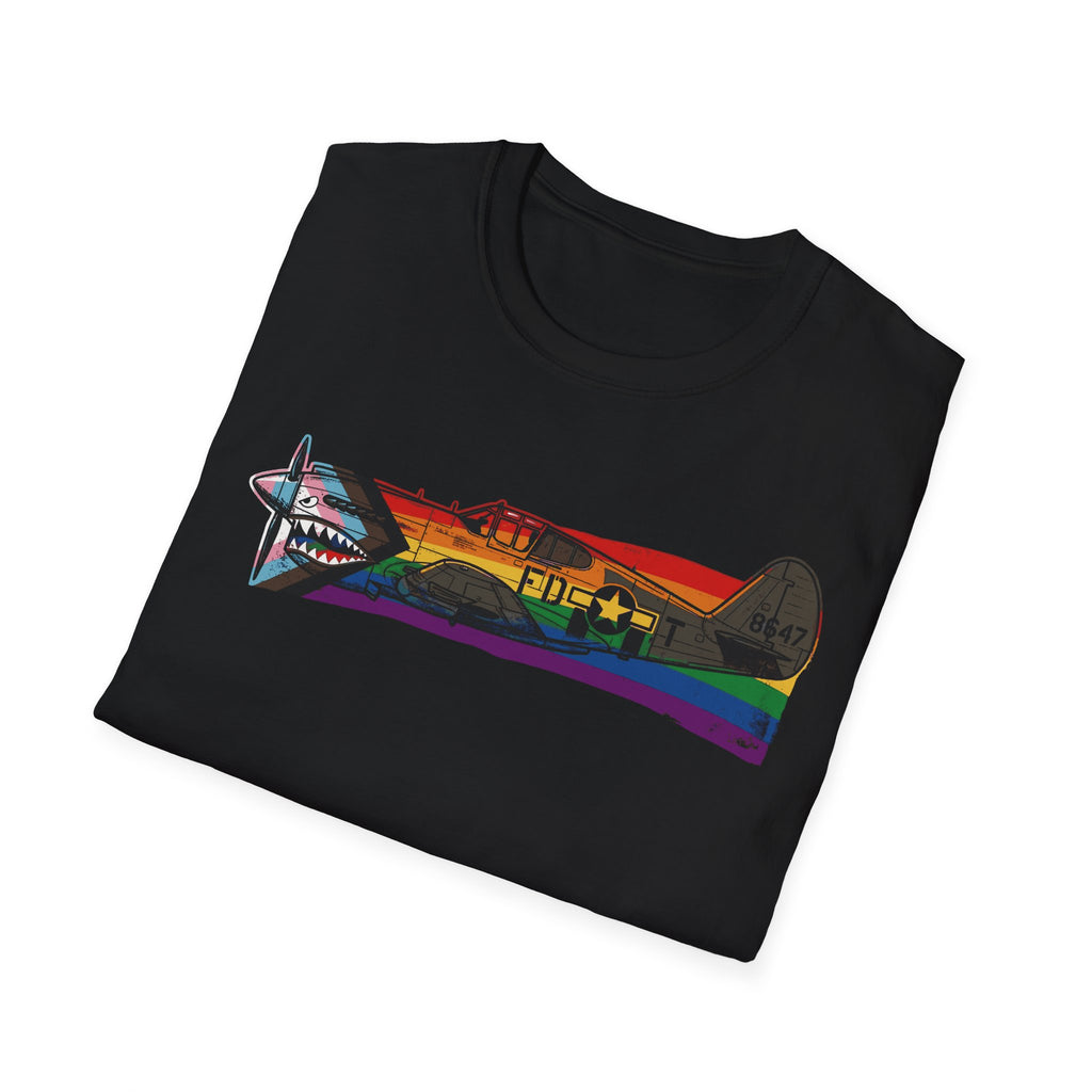 P-40 Warhawk Progress Pride Vintage Warbird T-Shirt