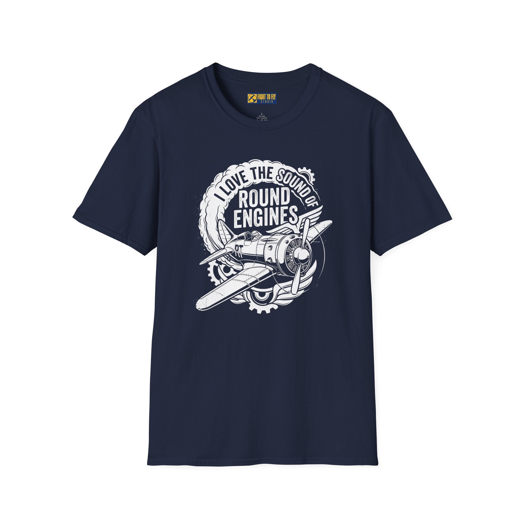 I Love the Sound of Round Engines Retro Aviation Tee
