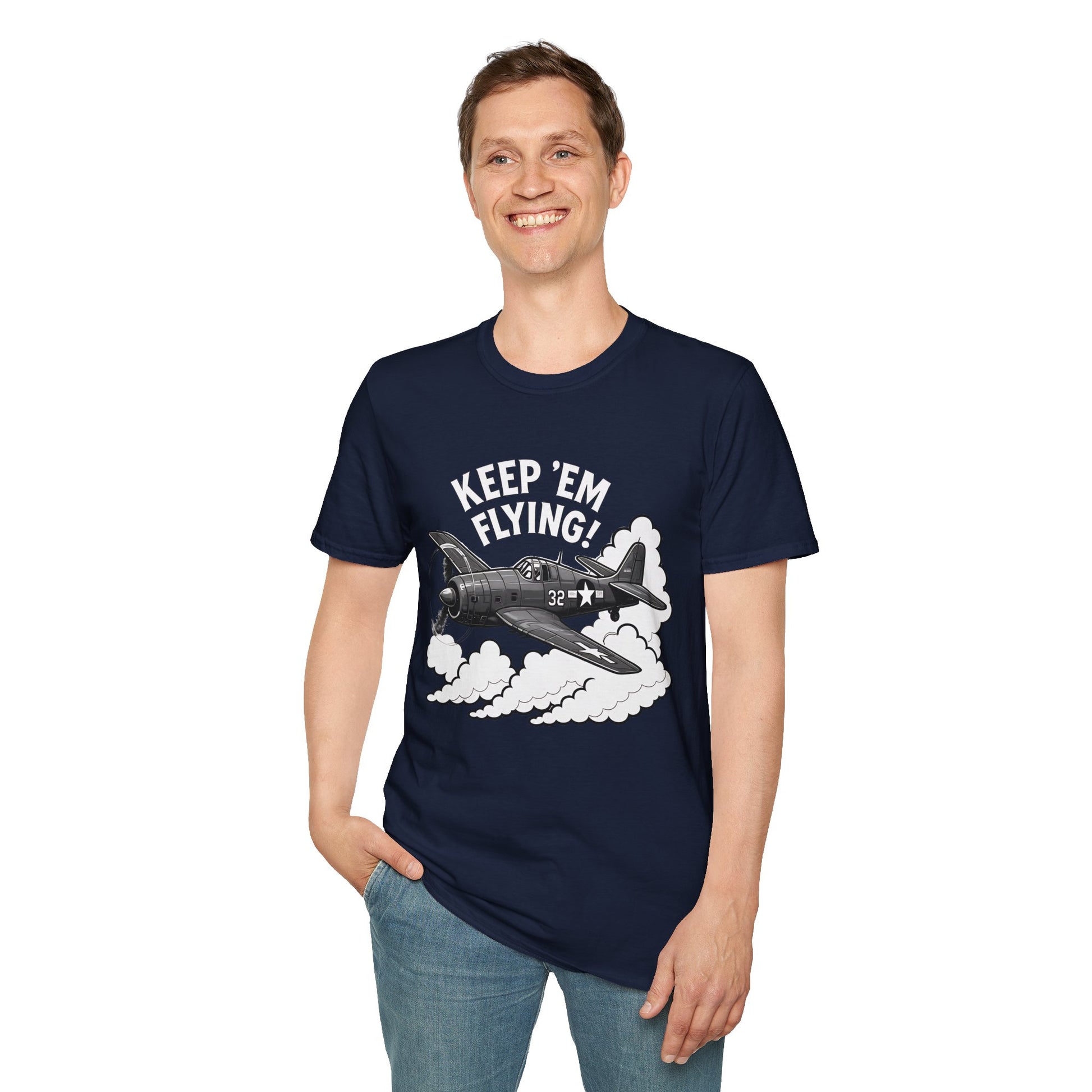 F6F Hellcat Premium T-Shirt – “Keep ’Em Flying!” WWII Naval Fighter Graphic Tee - Pilot gifts - warbird t-shirt