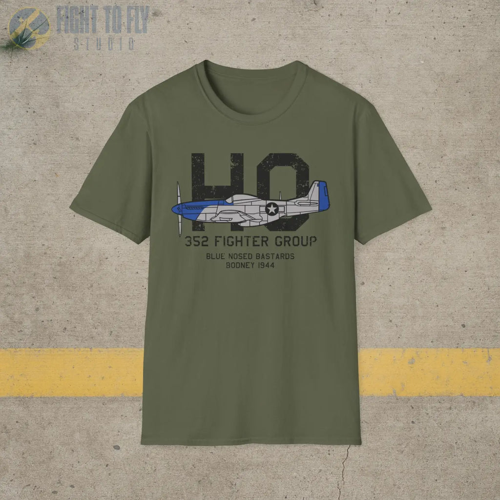 352nd Fighter Group “Blue-Nosed Bastards of Bodney” WWII T-Shirt - Pilot gifts - warbird t-shirt