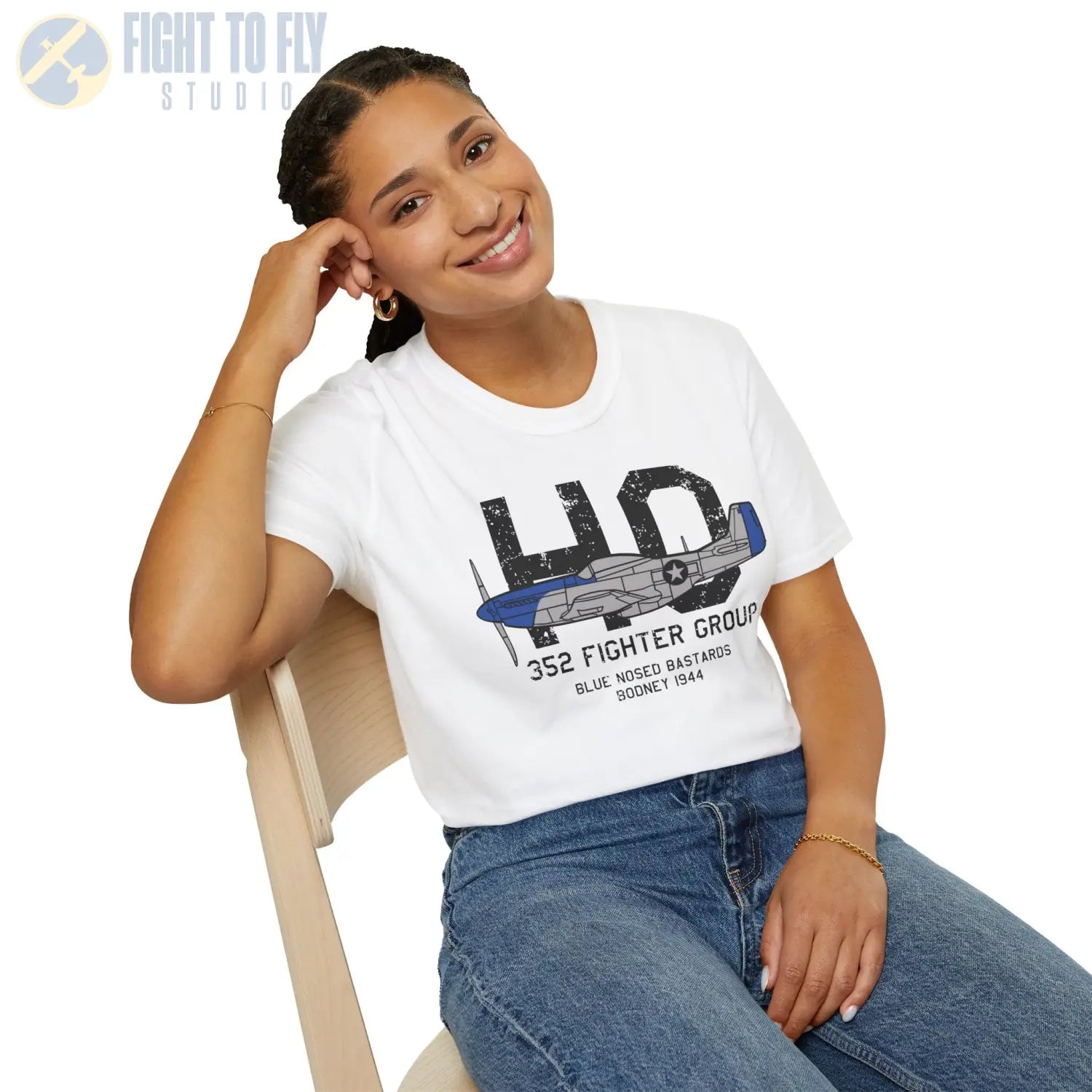 352nd Fighter Group “Blue-Nosed Bastards of Bodney” WWII T-Shirt - Pilot gifts - warbird t-shirt