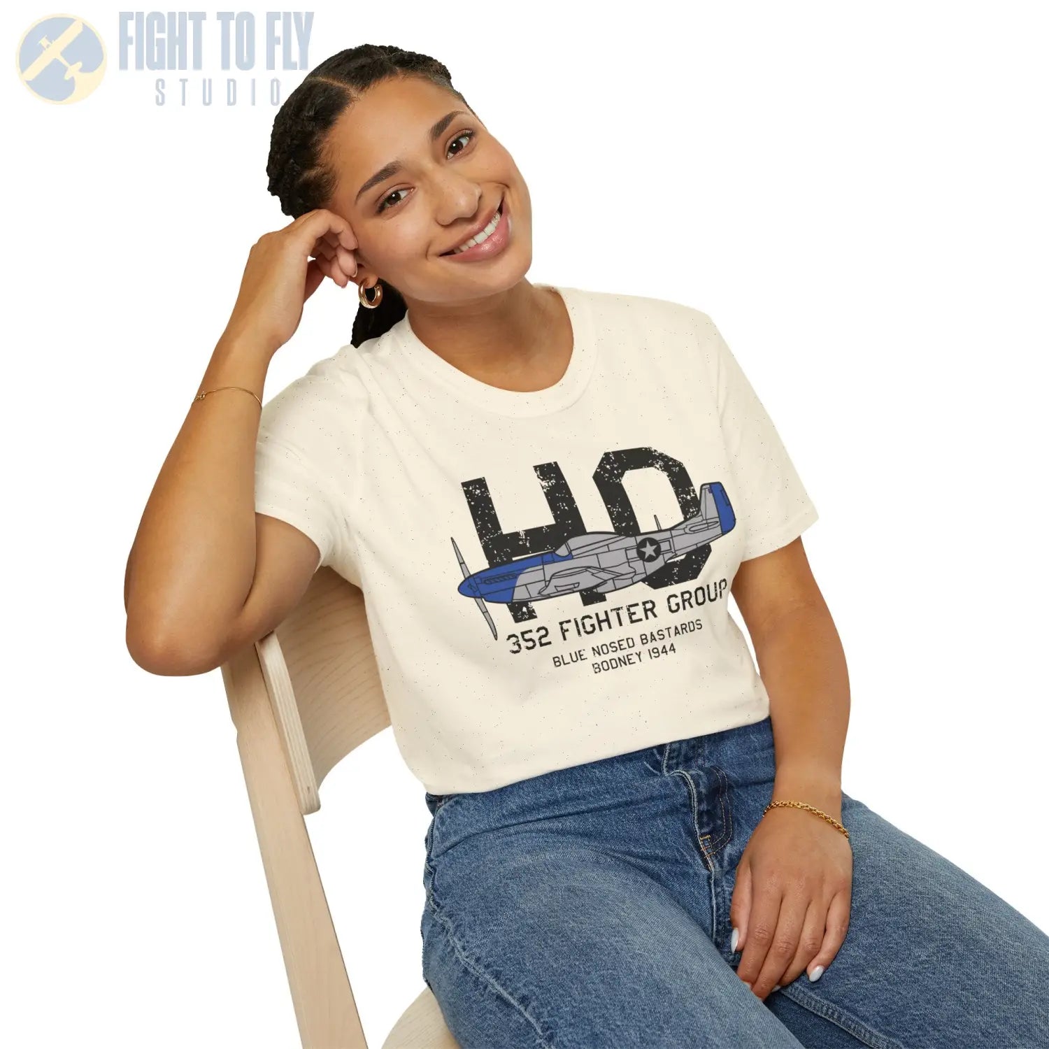 352nd Fighter Group “Blue-Nosed Bastards of Bodney” WWII T-Shirt - Pilot gifts - warbird t-shirt