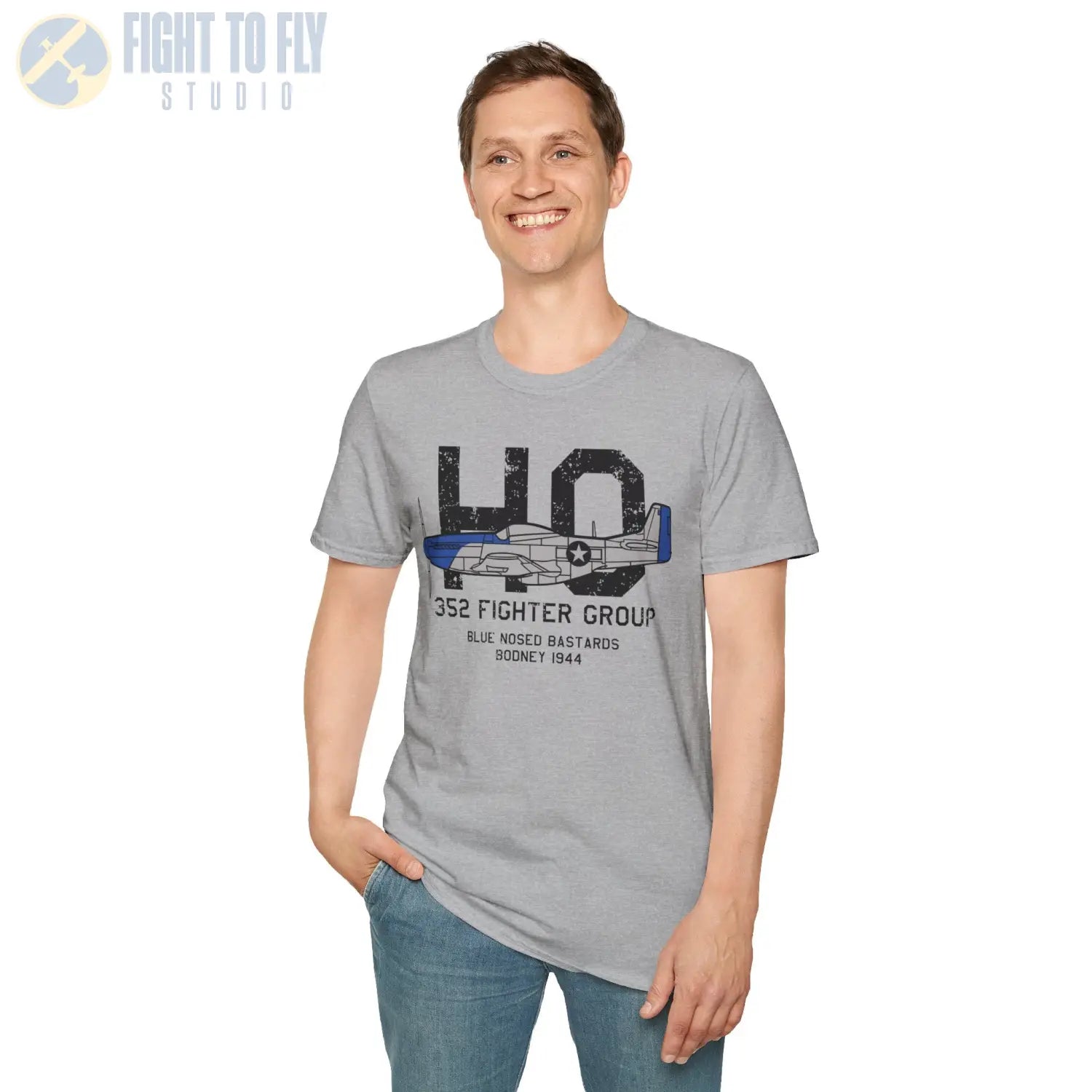 352nd Fighter Group “Blue-Nosed Bastards of Bodney” WWII T-Shirt - Pilot gifts - warbird t-shirt