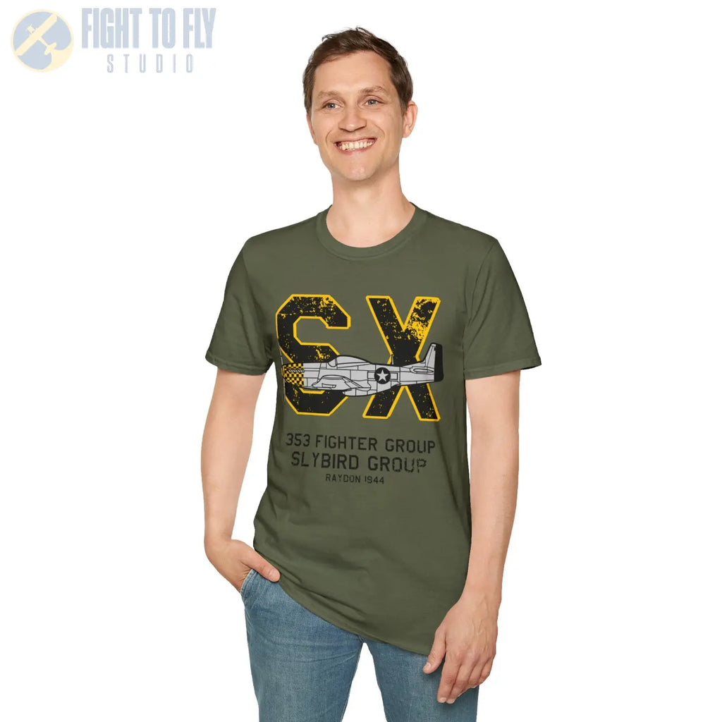 353rd Fighter Group “Slybird Group” WWII T-Shirt - Pilot gifts - warbird t-shirt