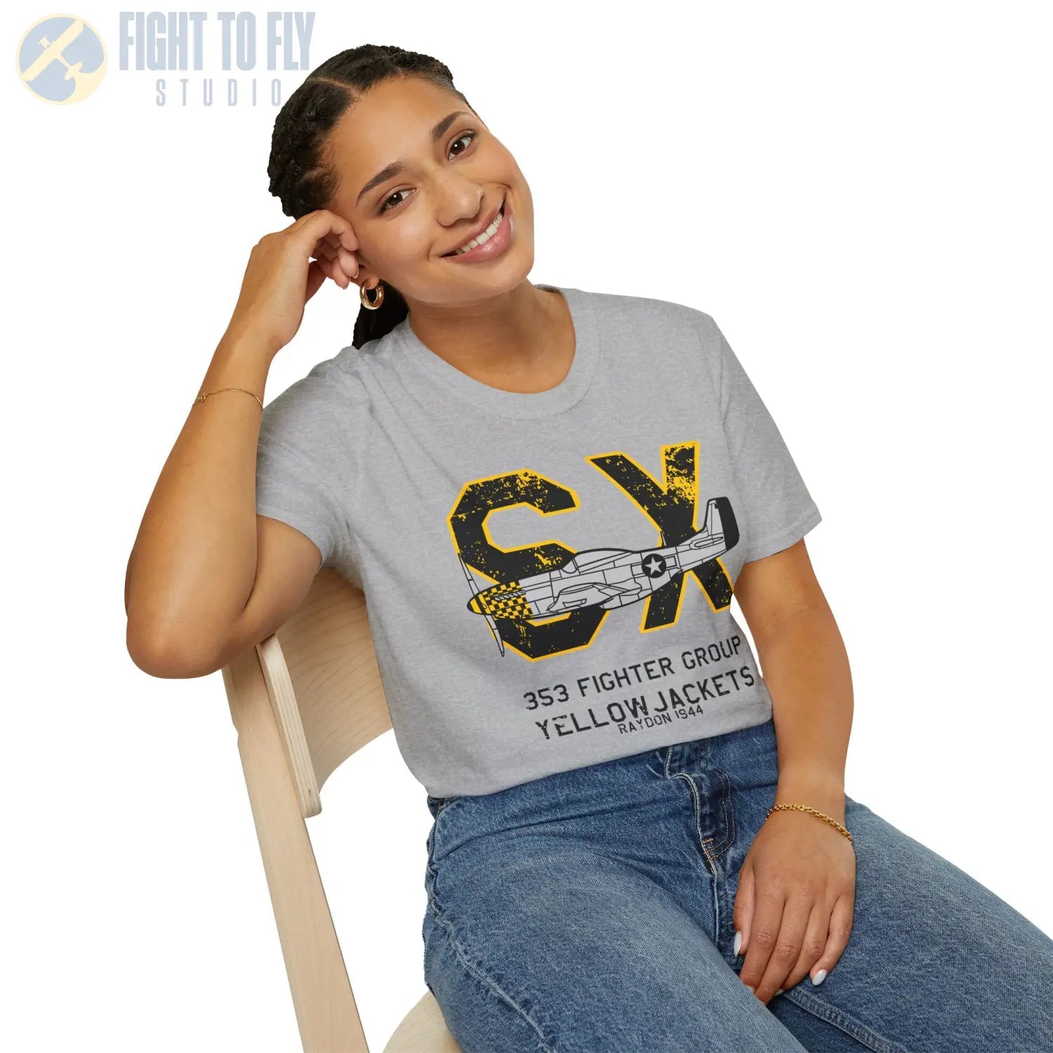 353rd Fighter Group “Yellowjackets” WWII T-Shirt - Pilot gifts - warbird t-shirt
