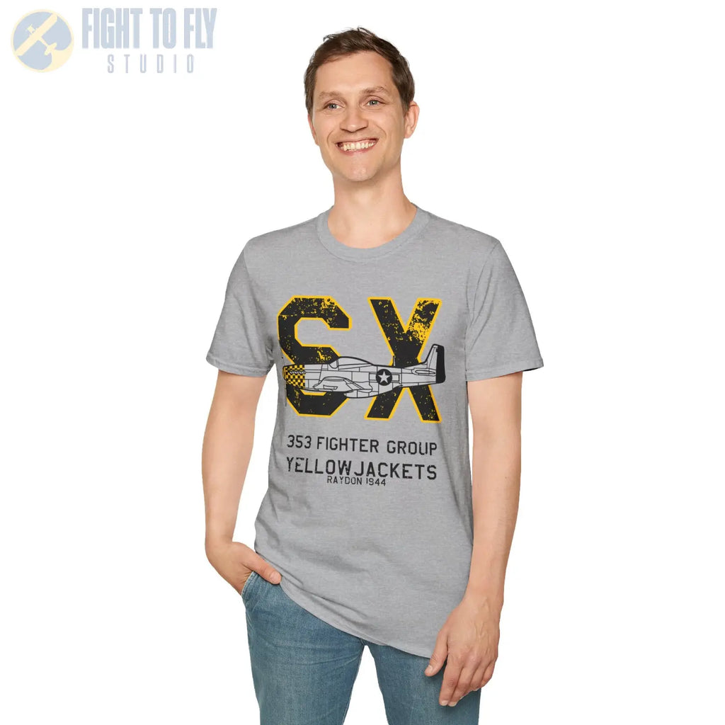 353rd Fighter Group “Yellowjackets” WWII T-Shirt - Pilot gifts - warbird t-shirt