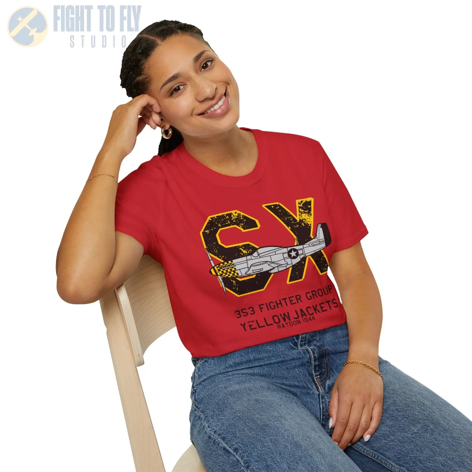 353rd Fighter Group “Yellowjackets” WWII T-Shirt - Pilot gifts - warbird t-shirt
