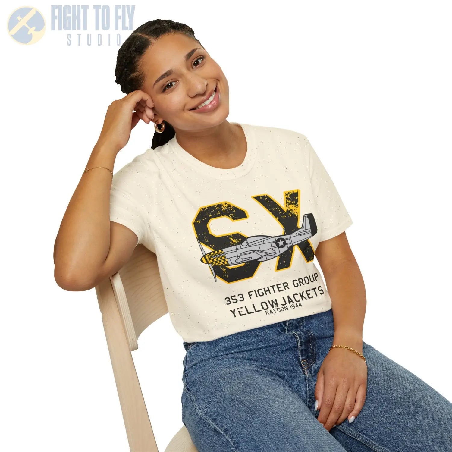 353rd Fighter Group “Yellowjackets” WWII T-Shirt - Pilot gifts - warbird t-shirt