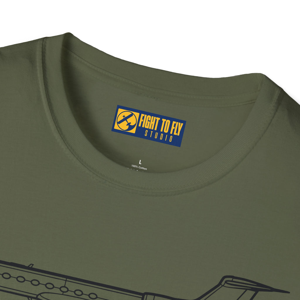 G550 T-Shirt – Gulfstream G550 Long-Range Business Jet Aviation Tee