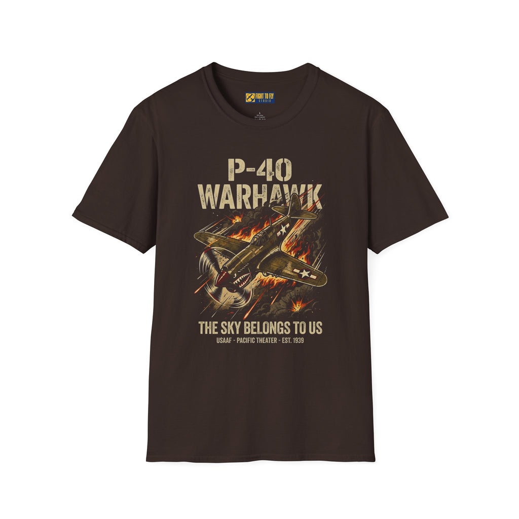 P-40 Warhawk Sky Belongs to Us T-Shirt