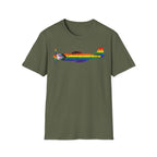 P-51 Mustang Progress Pride Airplane Silhouette T-Shirt