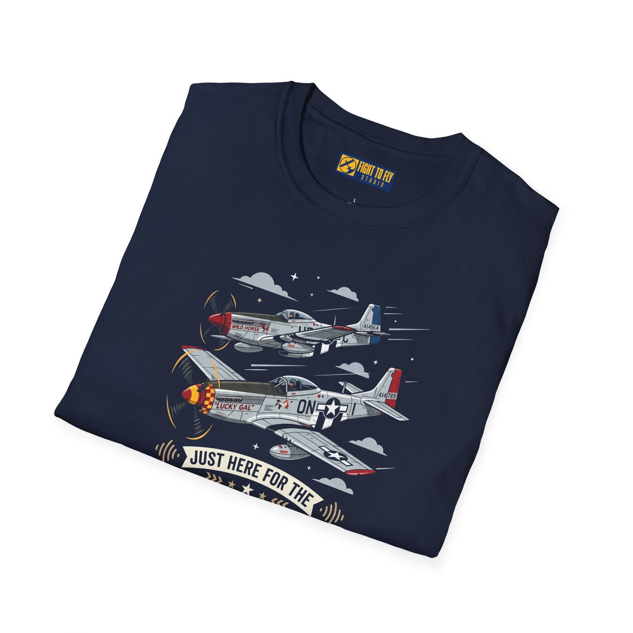 Just Here for the Airplane Noise Mustang Tee