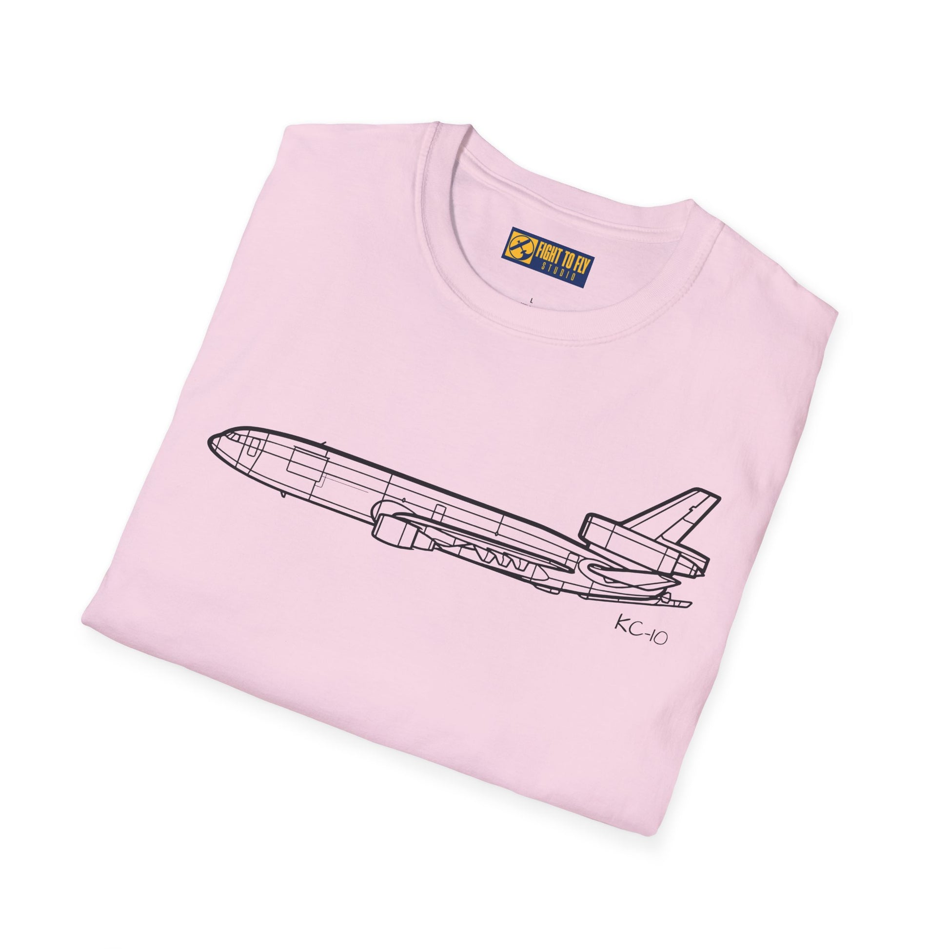 KC-10 T-Shirt – KC-10 Aerial Refueling Tanker Jet Side Profile Aviation Tee