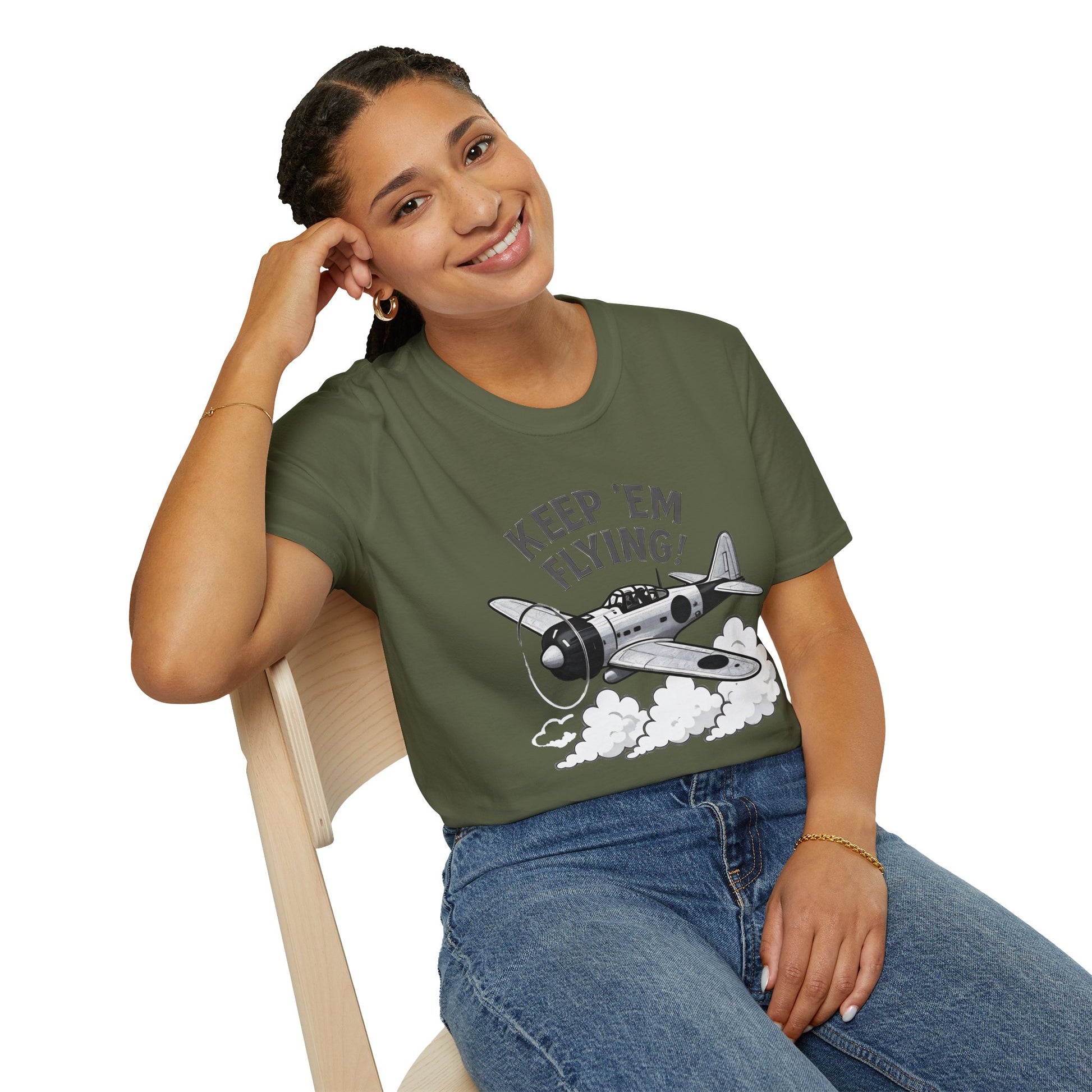 Zero Premium T-Shirt – “Keep ’Em Flying!” WWII Japanese Fighter Graphic Tee - Pilot gifts - warbird t-shirt