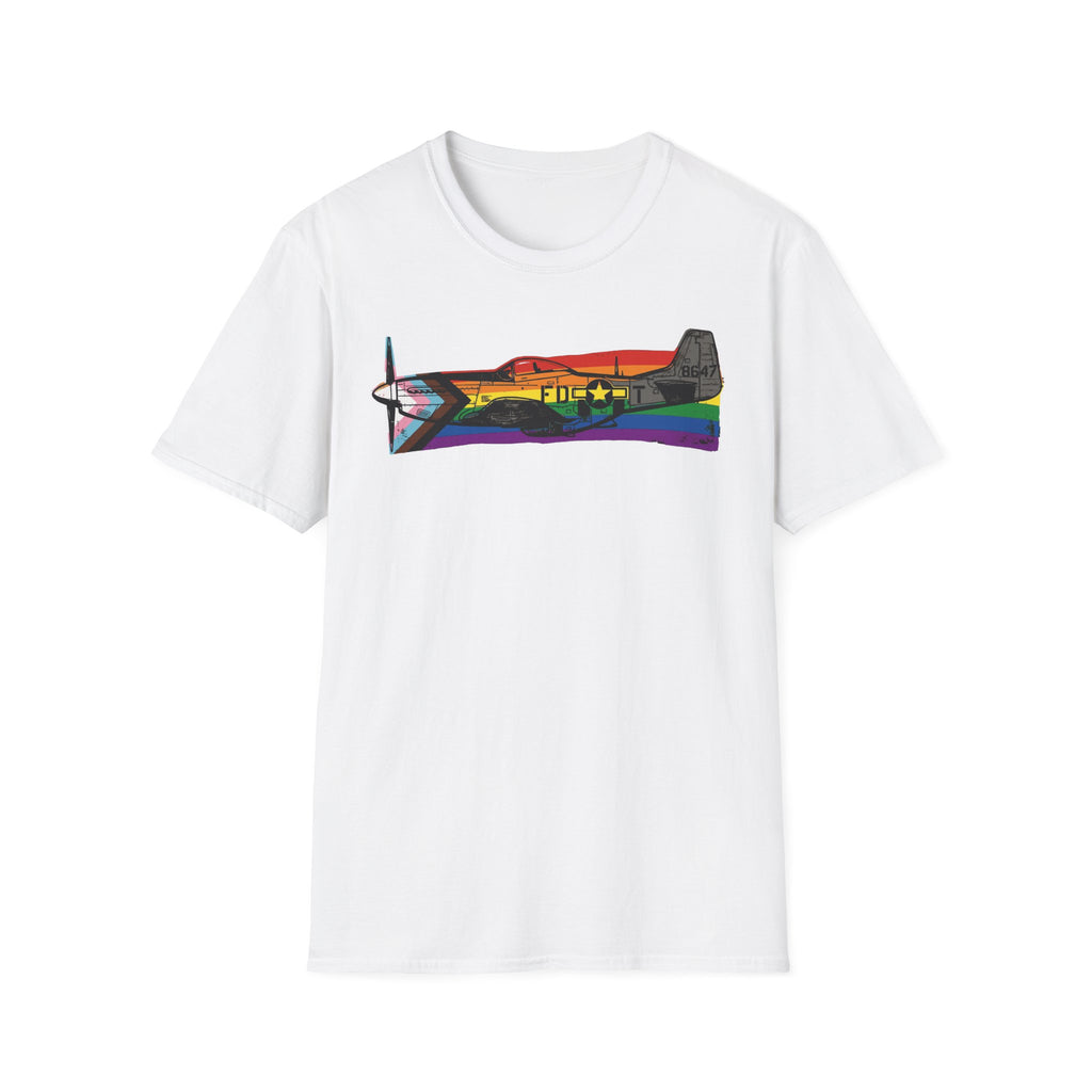 P-51 Mustang Progress Pride Vintage Warbird T-Shirt