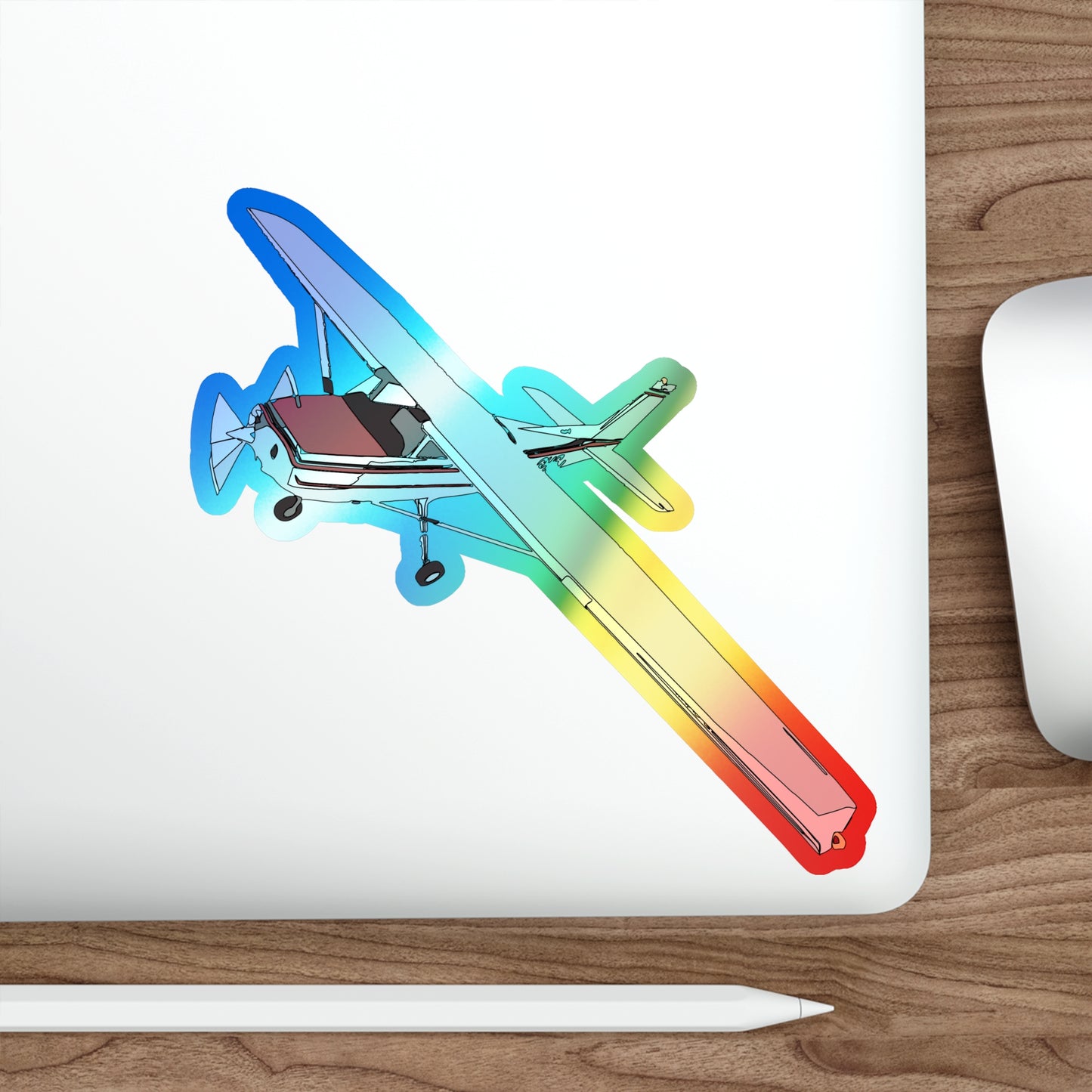 Cessna 172 Holographic Plane Die-Cut Stickers