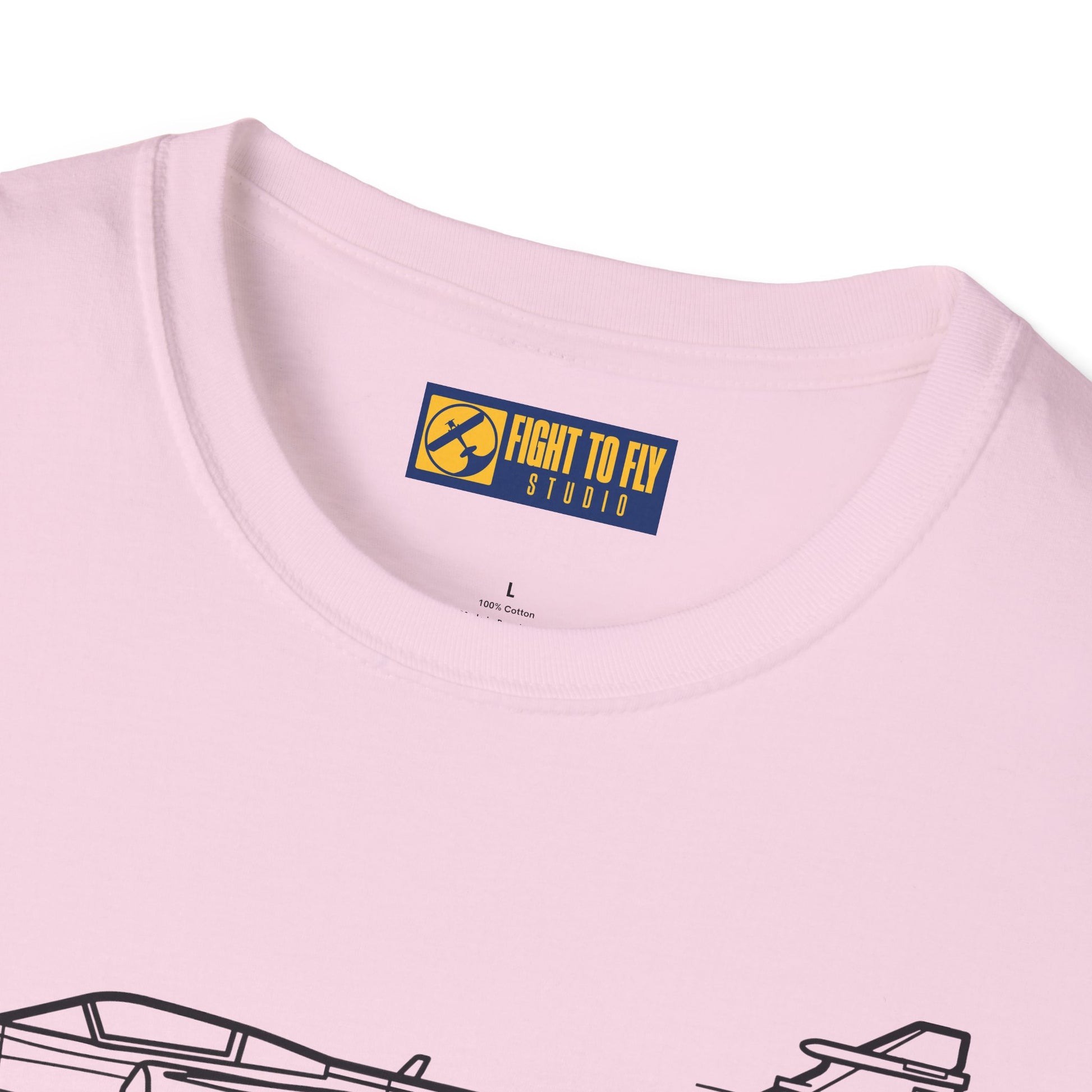 JAS 39 T-Shirt – JAS 39 Multirole Fighter Jet Side Profile Aviation Tee