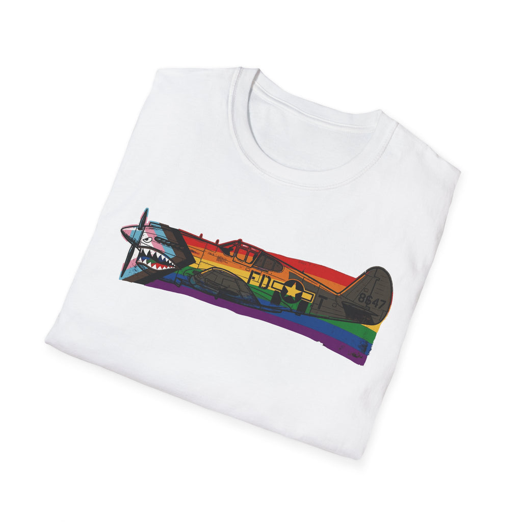 P-40 Warhawk Progress Pride Vintage Warbird T-Shirt
