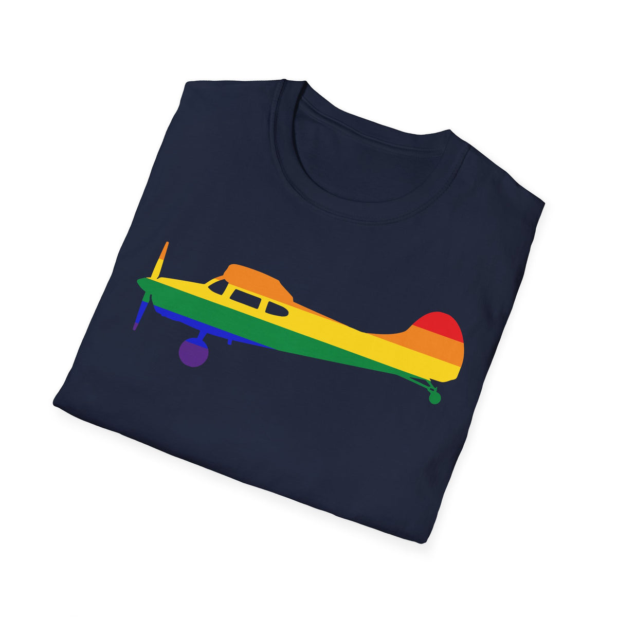 Cessna 170 Rainbow Pride Airplane Silhouette
