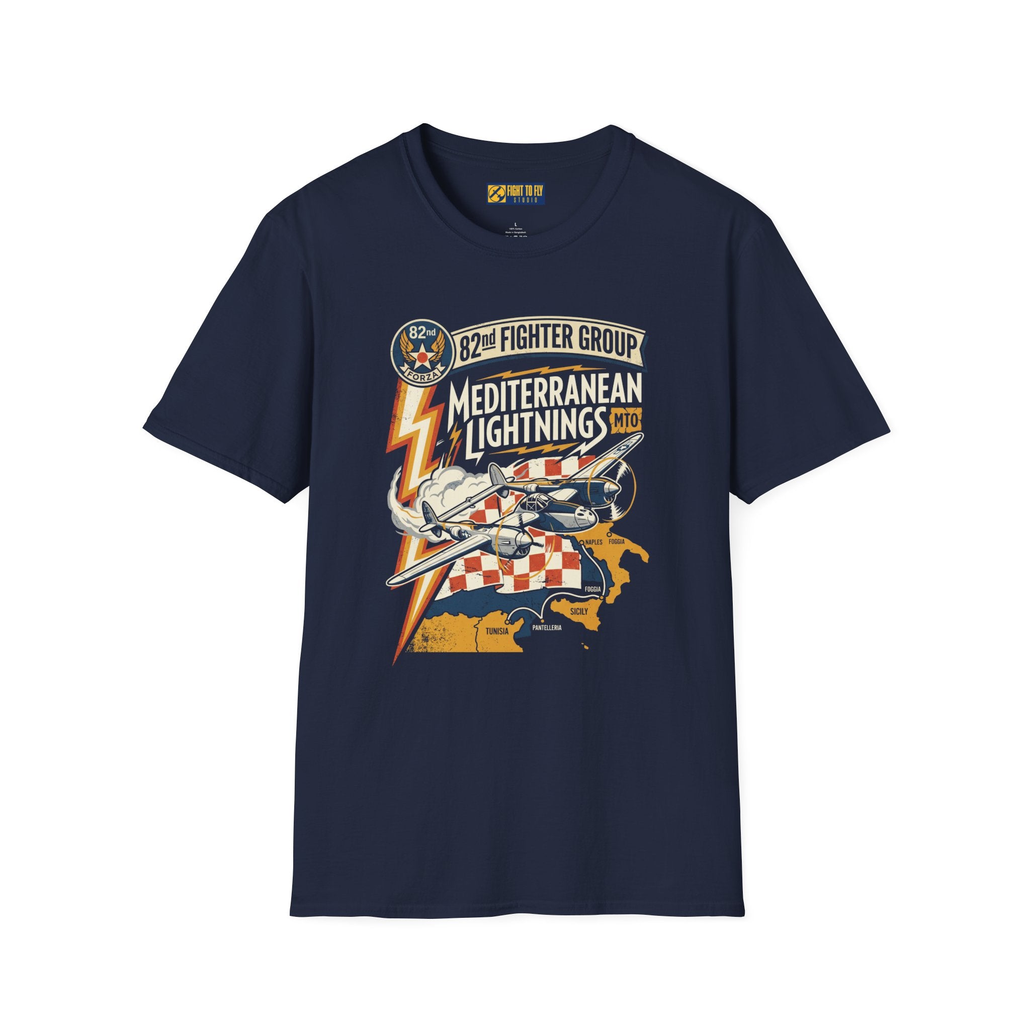82nd Fighter Group Mediterranean Lightnings Tee