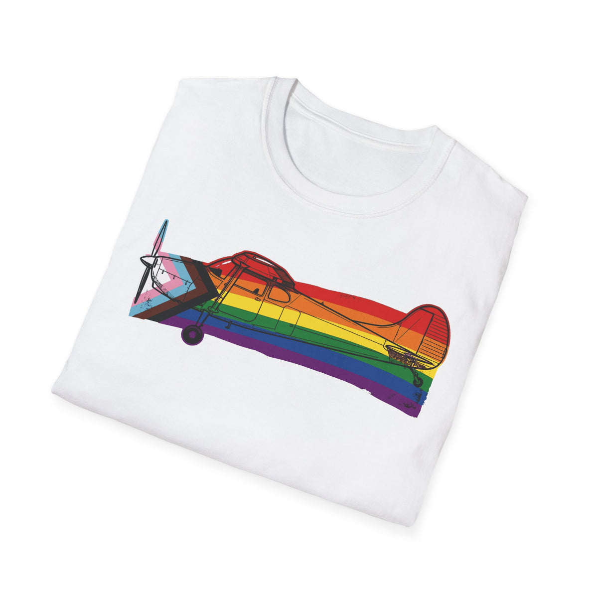 Title Cessna 170 Progress Pride Vintage Airplane Ribbo T-Shirt