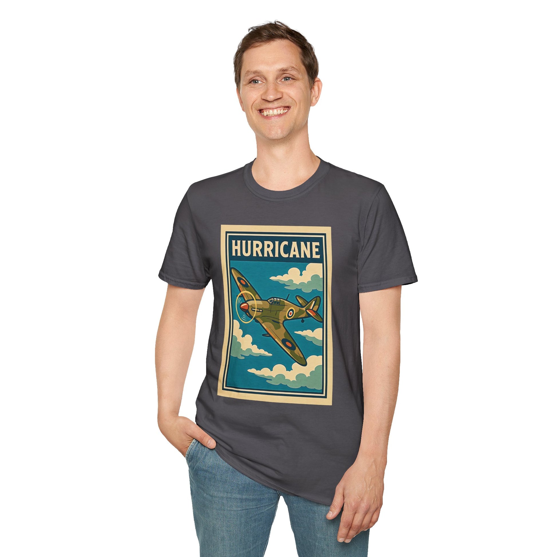 Hurricane Premium T-Shirt – Early War British Fighter Full Graphic Tee - Pilot gifts - WWII warbird t-shirt