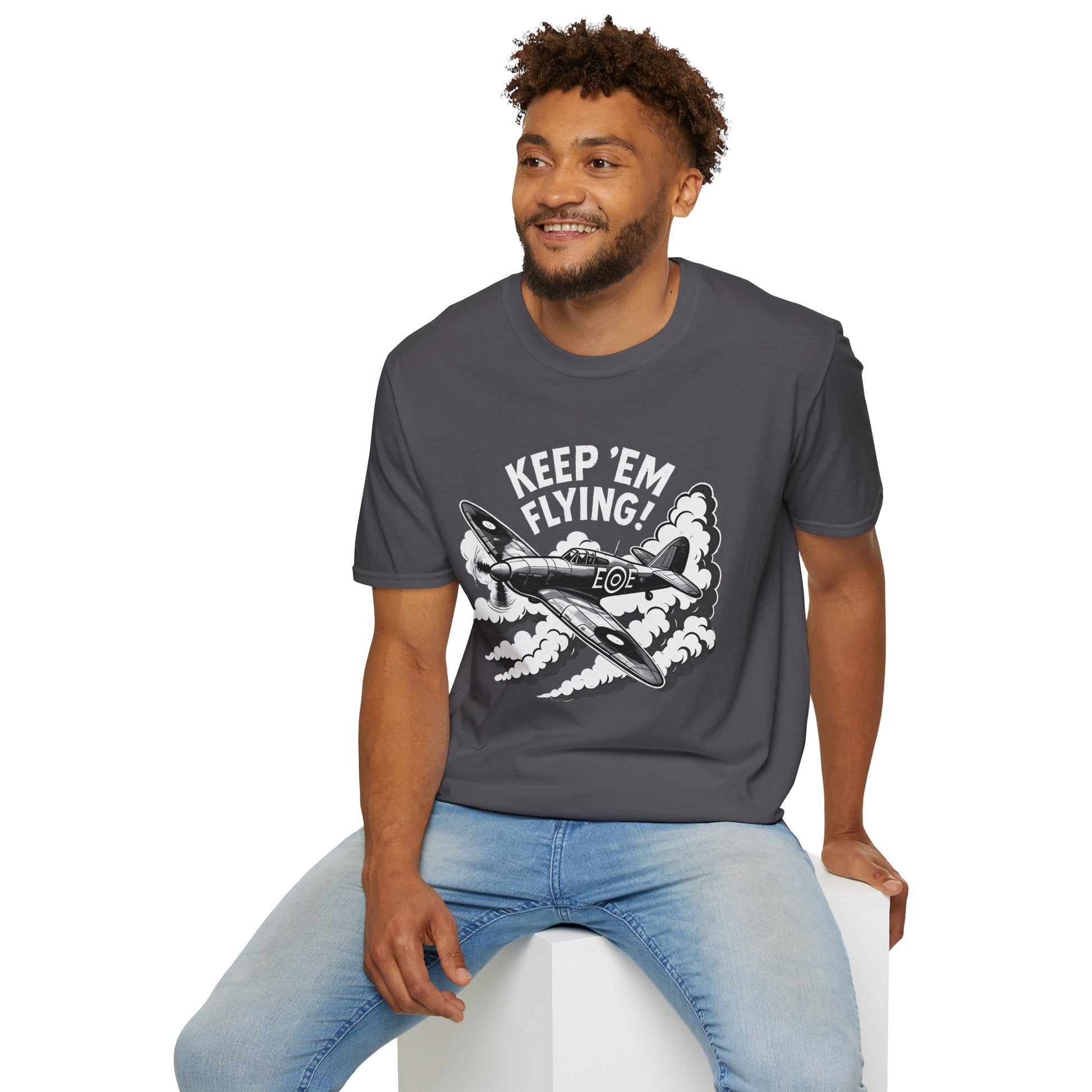 Hurricane Premium T-Shirt – “Keep ’Em Flying!” WWII British Fighter Tee - Pilot gifts - warbird t-shirt