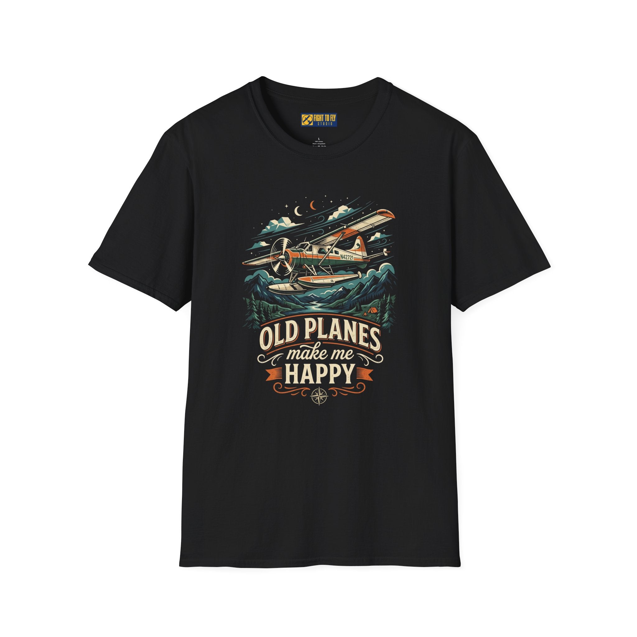 Old Planes Make Me Happy Mountain Flying Tee