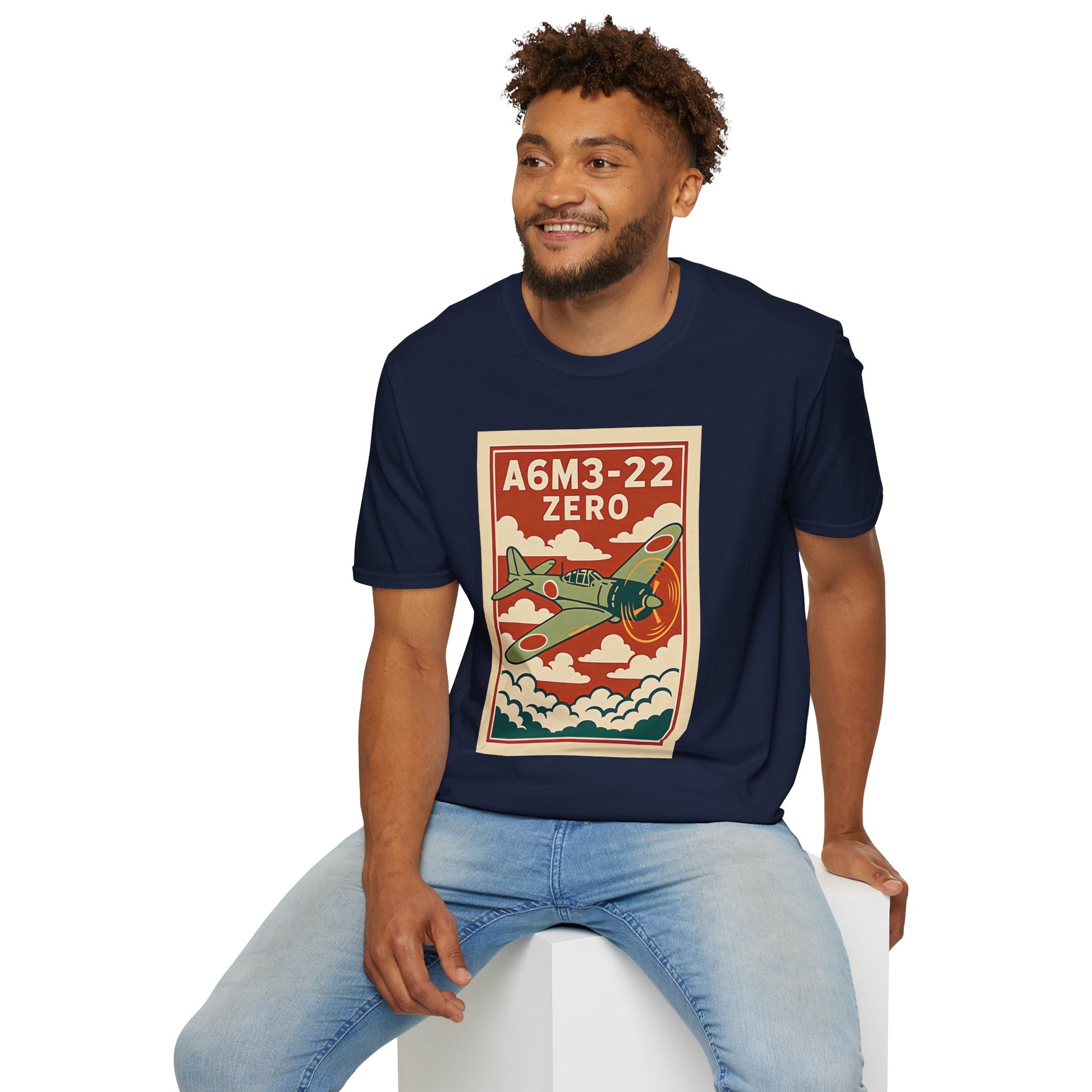 A6M Zero Premium T-Shirt – WWII Japanese Fighter Full Graphic Aviation Tee - Pilot gifts - warbird t-shirt