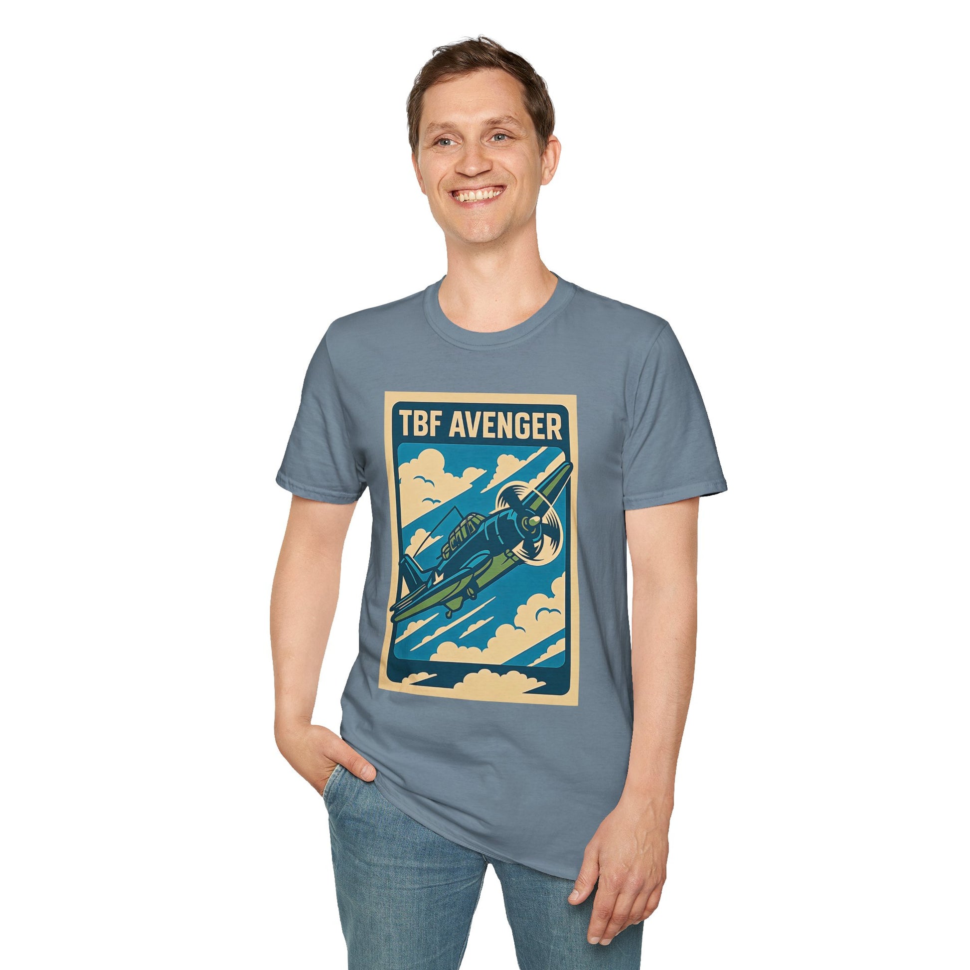 Avenger Premium T-Shirt – WWII Torpedo Bomber Full Graphic Aviation Tee - Pilot gifts - warbird t-shirt