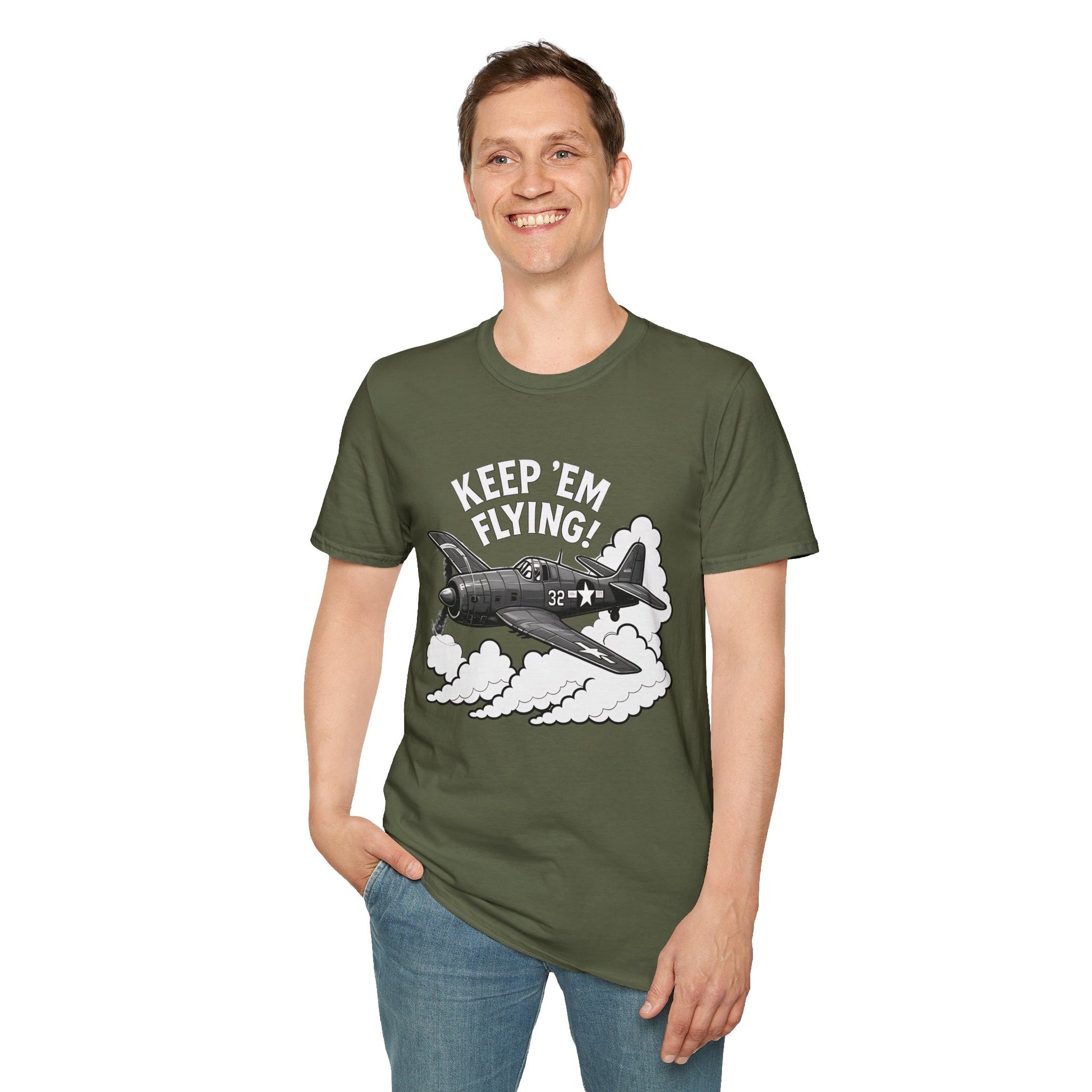 F6F Hellcat Premium T-Shirt – “Keep ’Em Flying!” WWII Naval Fighter Graphic Tee - Pilot gifts - warbird t-shirt