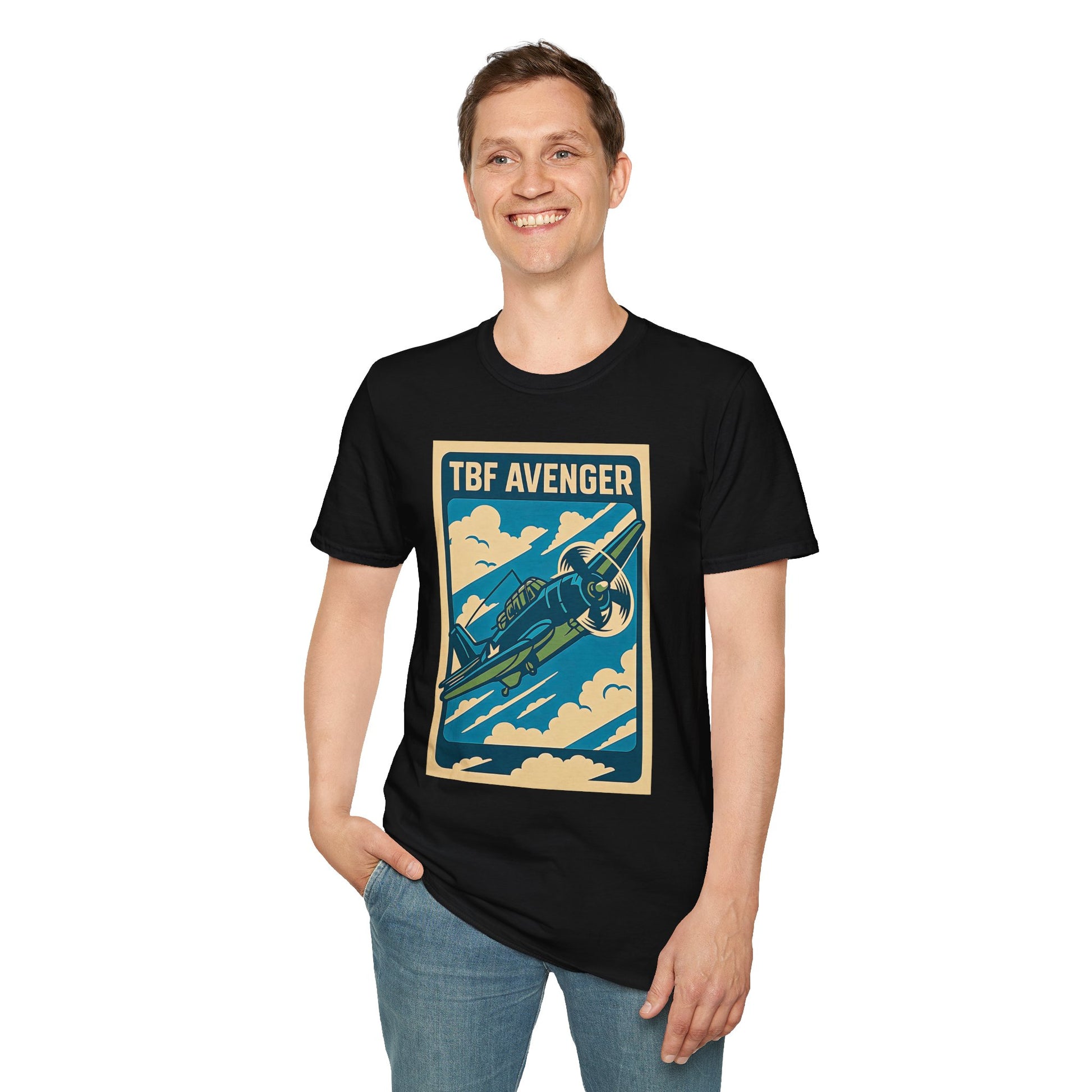 Avenger Premium T-Shirt – WWII Torpedo Bomber Full Graphic Aviation Tee - Pilot gifts - warbird t-shirt