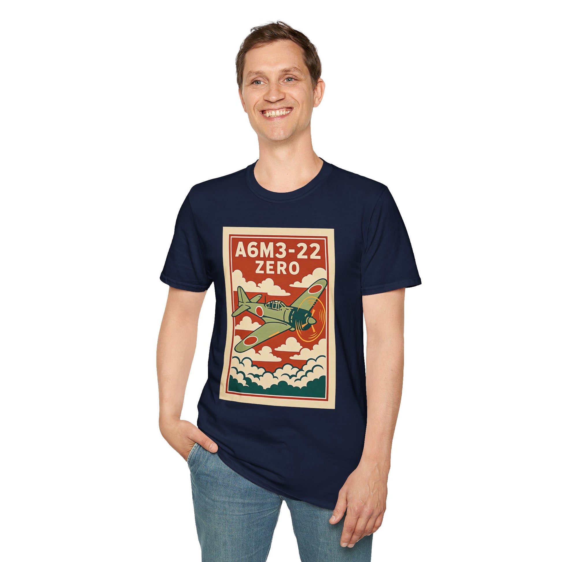A6M Zero Premium T-Shirt – WWII Japanese Fighter Full Graphic Aviation Tee - Pilot gifts - warbird t-shirt