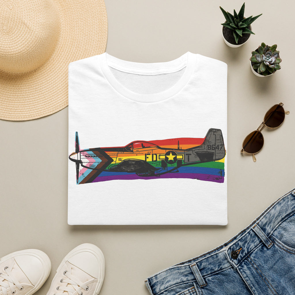 P-51 Mustang Progress Pride Vintage Warbird T-Shirt